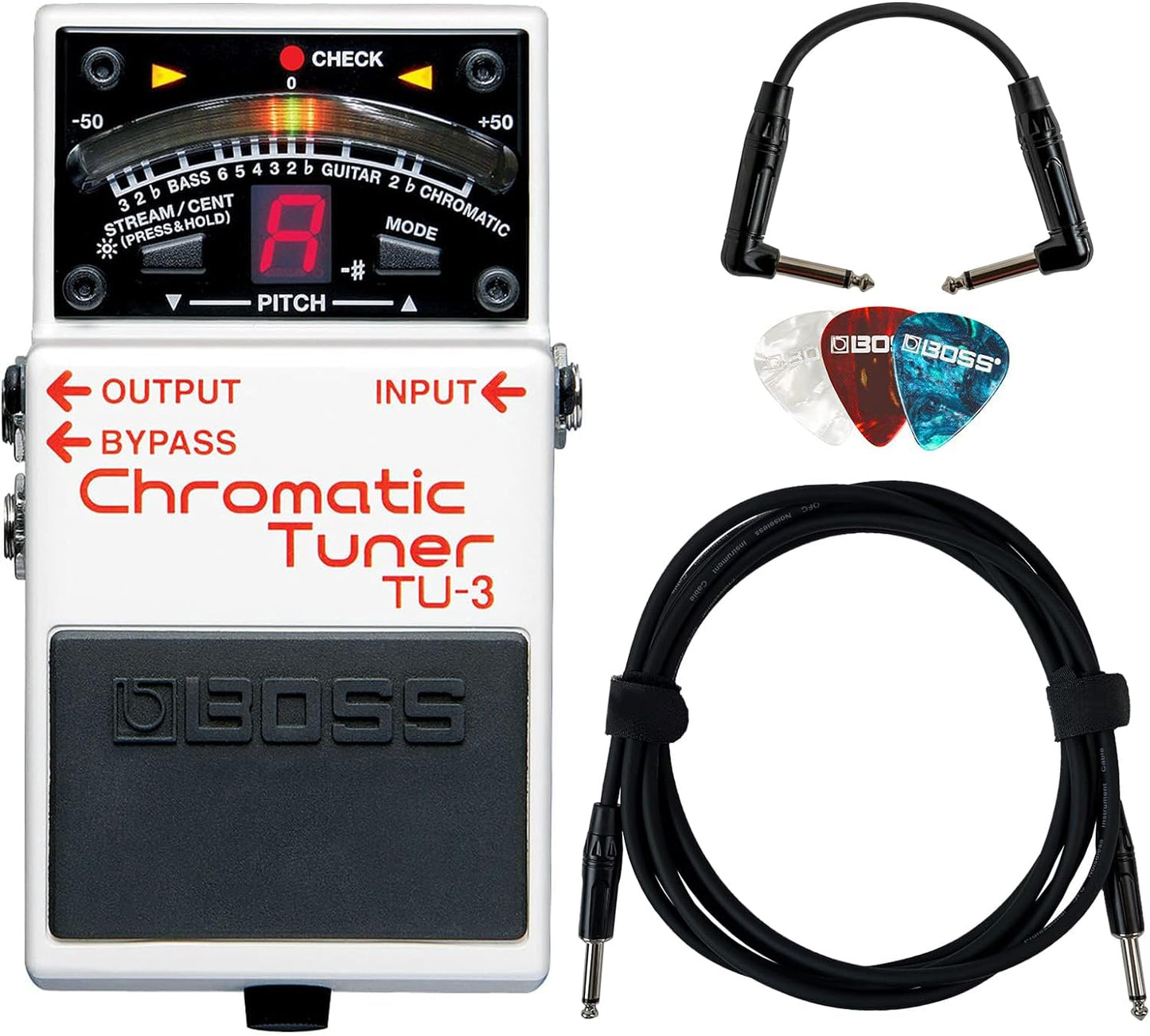 Boss TU-3 Pedal Bundle - Perfect Tuning with Extras