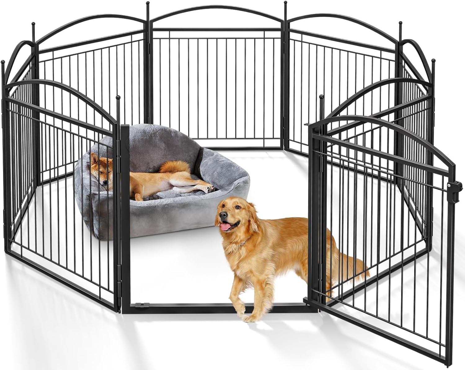 Paulmele Heavy Duty Dog Fence: Secure & Portable Playpen