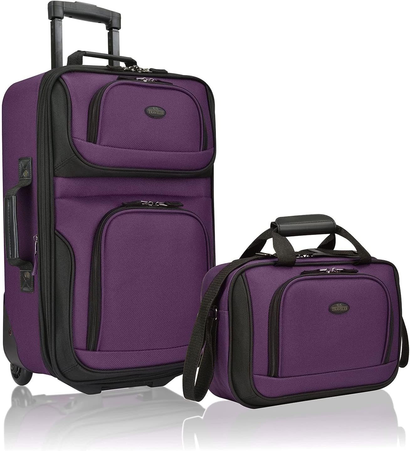 U.S. Traveler Rio Lightweight Softside Rolling Carry-on Set