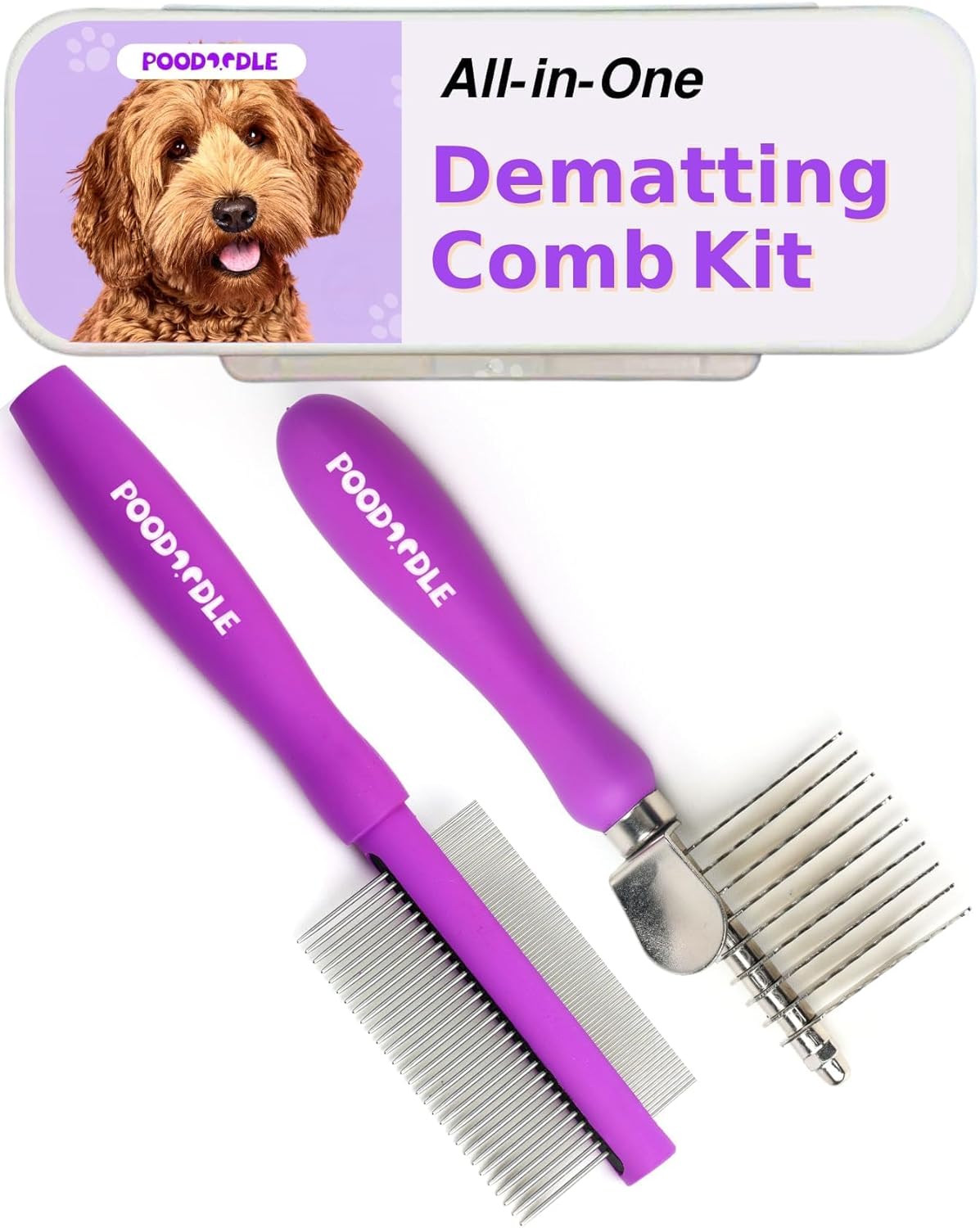 Pain-Free Dematting Comb Kit for Dogs & Cats - Grooming Tools