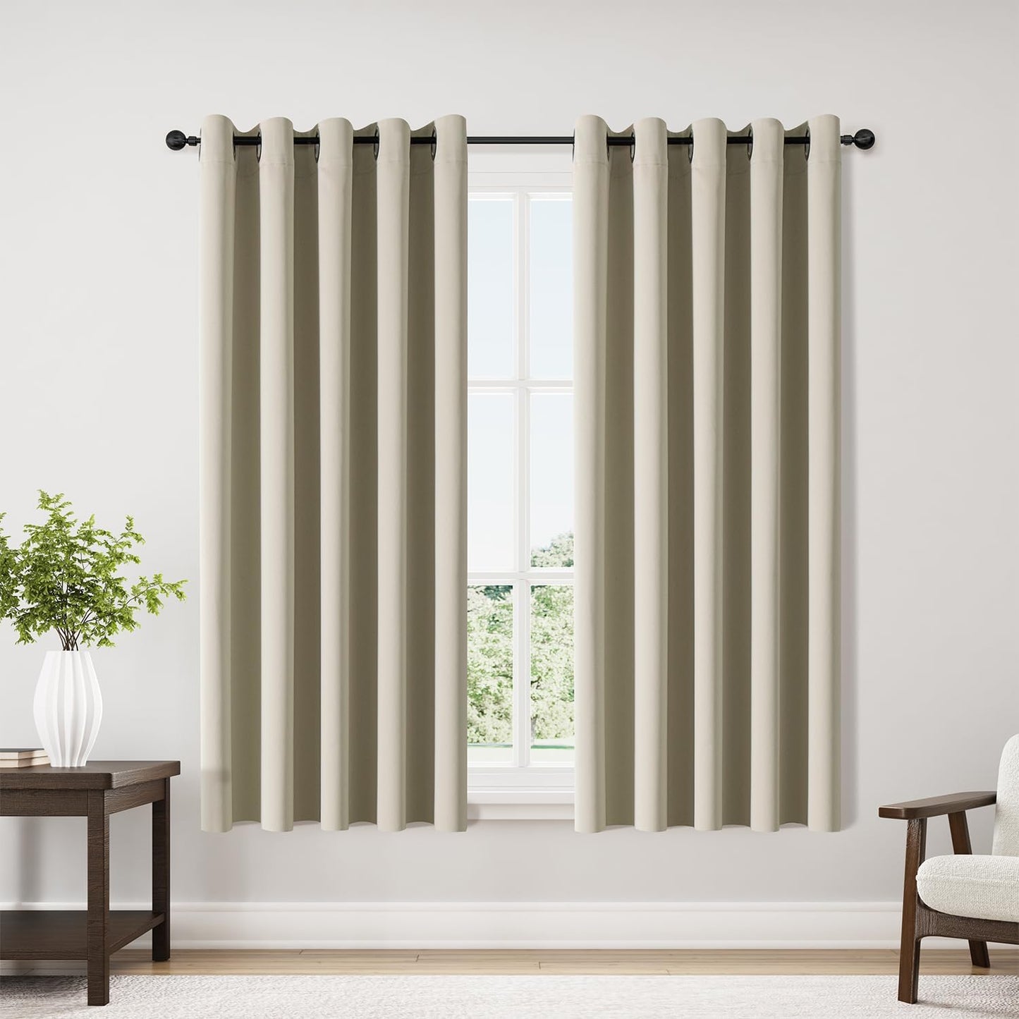 ChrisDowa Blackout Curtains for Bedroom - 2 Panels Set