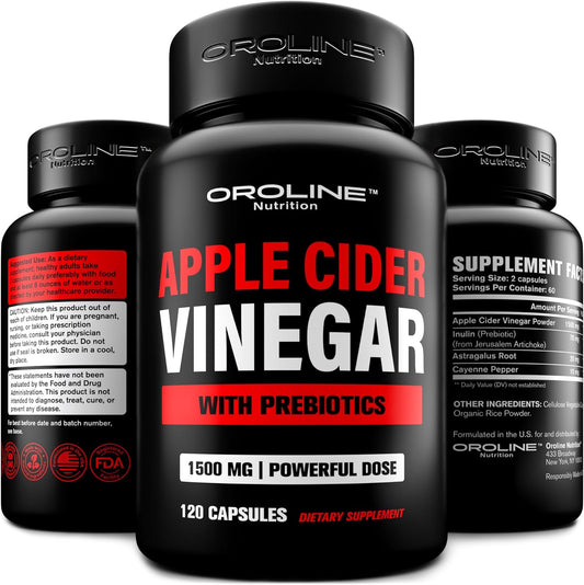 Energy Boost & Gut Health: Apple Cider Vinegar Capsules - 2 Month Supply