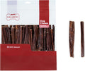 GigaBite 6 Inch Beef Gullet Jerky Sticks 100 Pack - Odor Free Chews