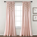 Lush Decor Boho Pom Pom Tassel Curtain: 84 Length x 52 Width, Blush