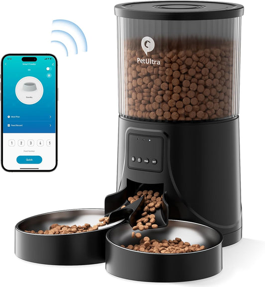 Smart Dual-Cat Feeder: 1-10 Meals | WiFi Control