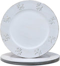 13in White Reindeer Charger Plates Set of 6 - Festive Tableware