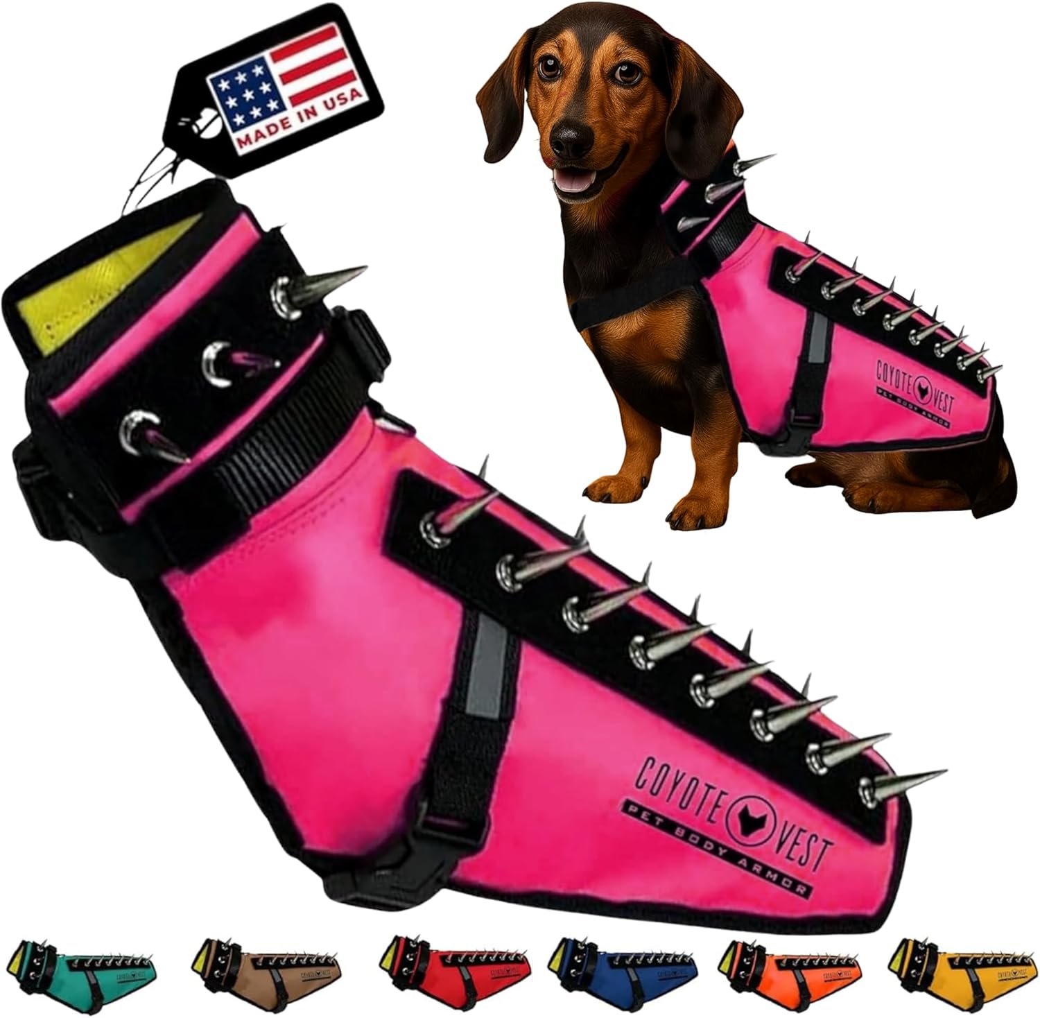 CoyoteVest Dog Harness Protection Vest for Small Dogs in Pink