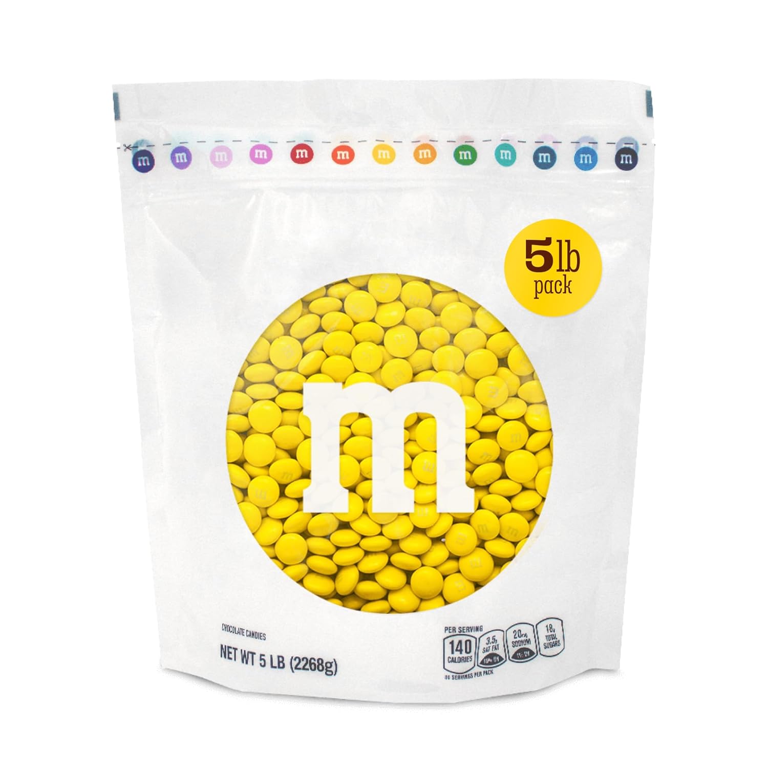 M&MS WORLD Milk Chocolate Yellow Candy Bulk for Celebrations