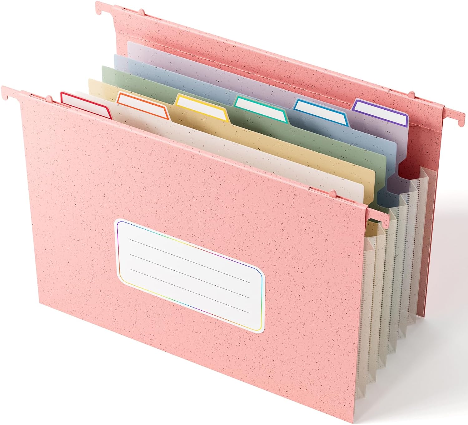 EcoStash Hanging File Organizer - Large Capacity, Healthy Living - Strawberry Pink