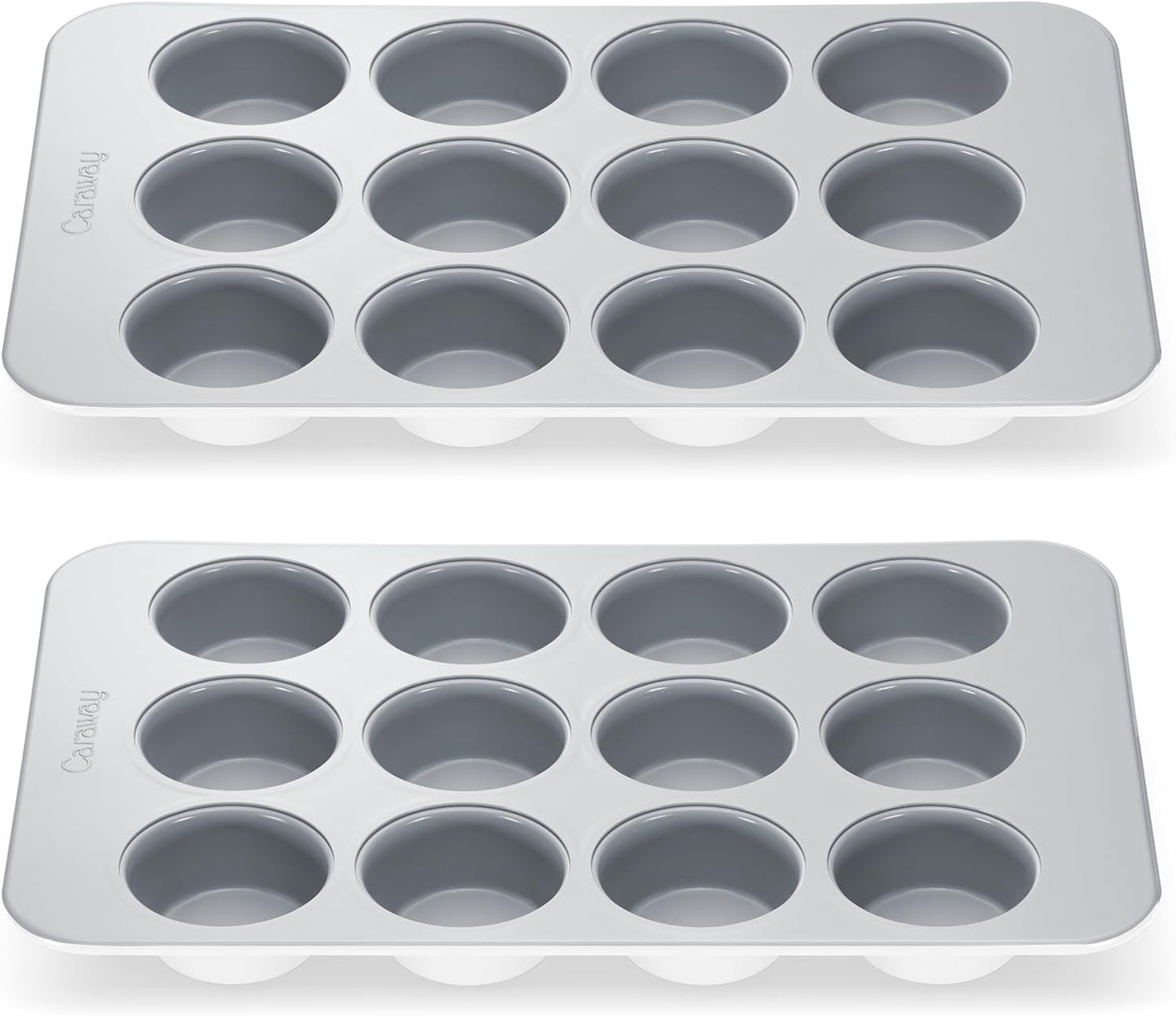 Caraway Non-Stick Ceramic 12-Cup Muffin Pan Duo for Baking