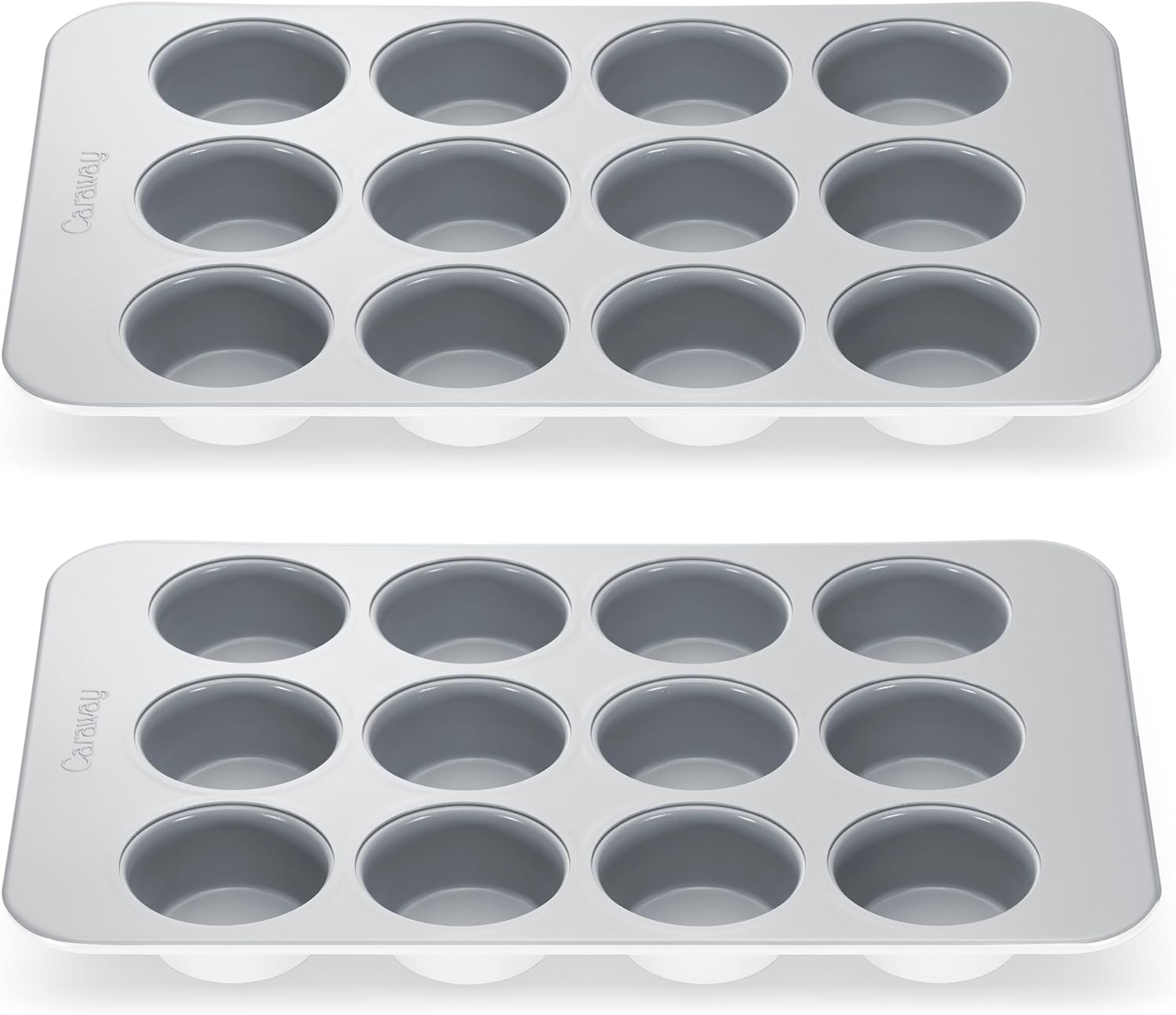 Caraway Non-Stick Ceramic 12-Cup Muffin Pan Duo for Baking