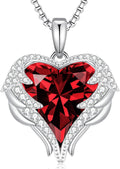 Women's Elegant Angel Wings Necklace with Personalized Birthstone
