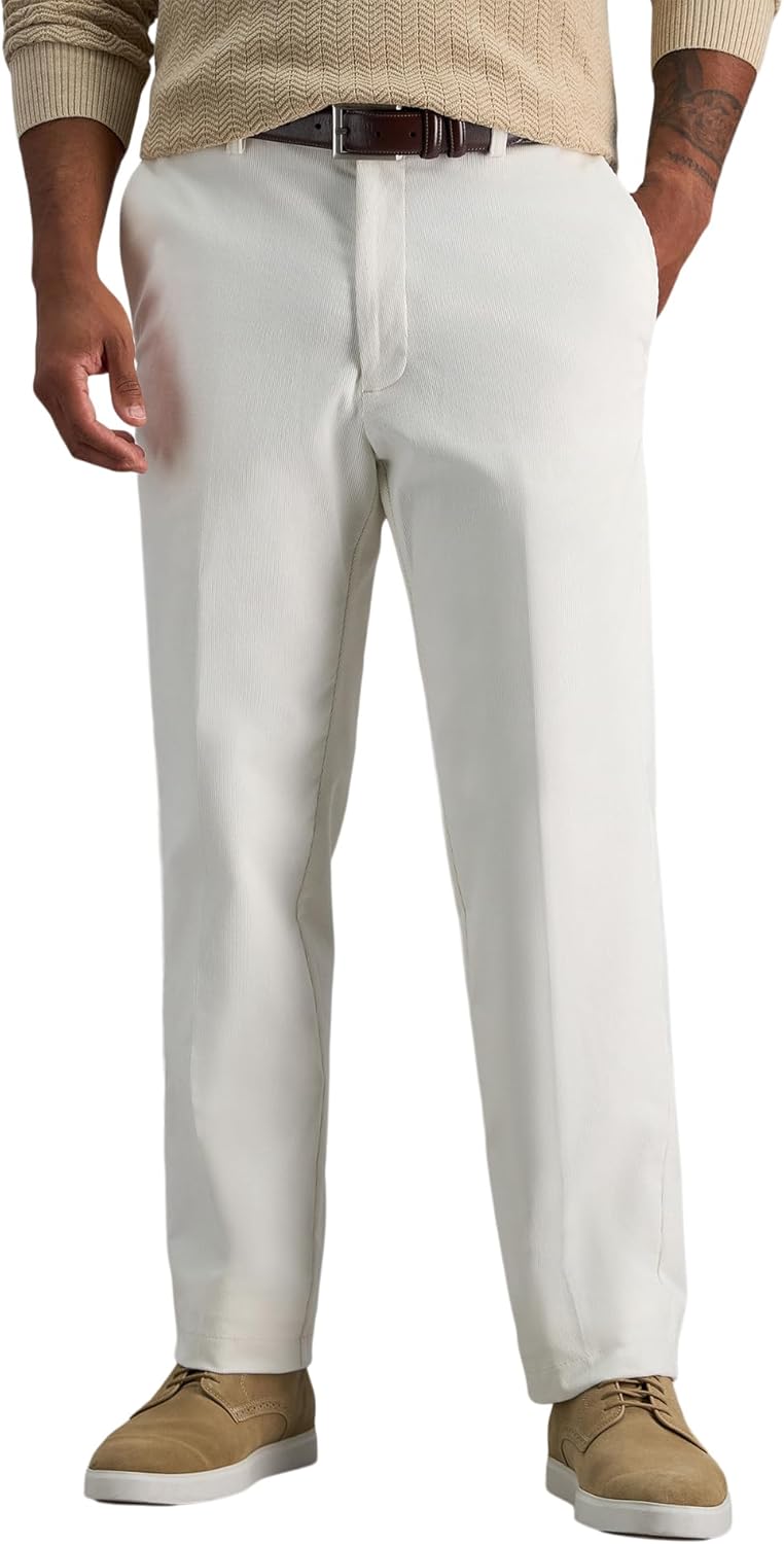 Haggar Men's Classic Fit Stretch Corduroy Pant for Comfort
