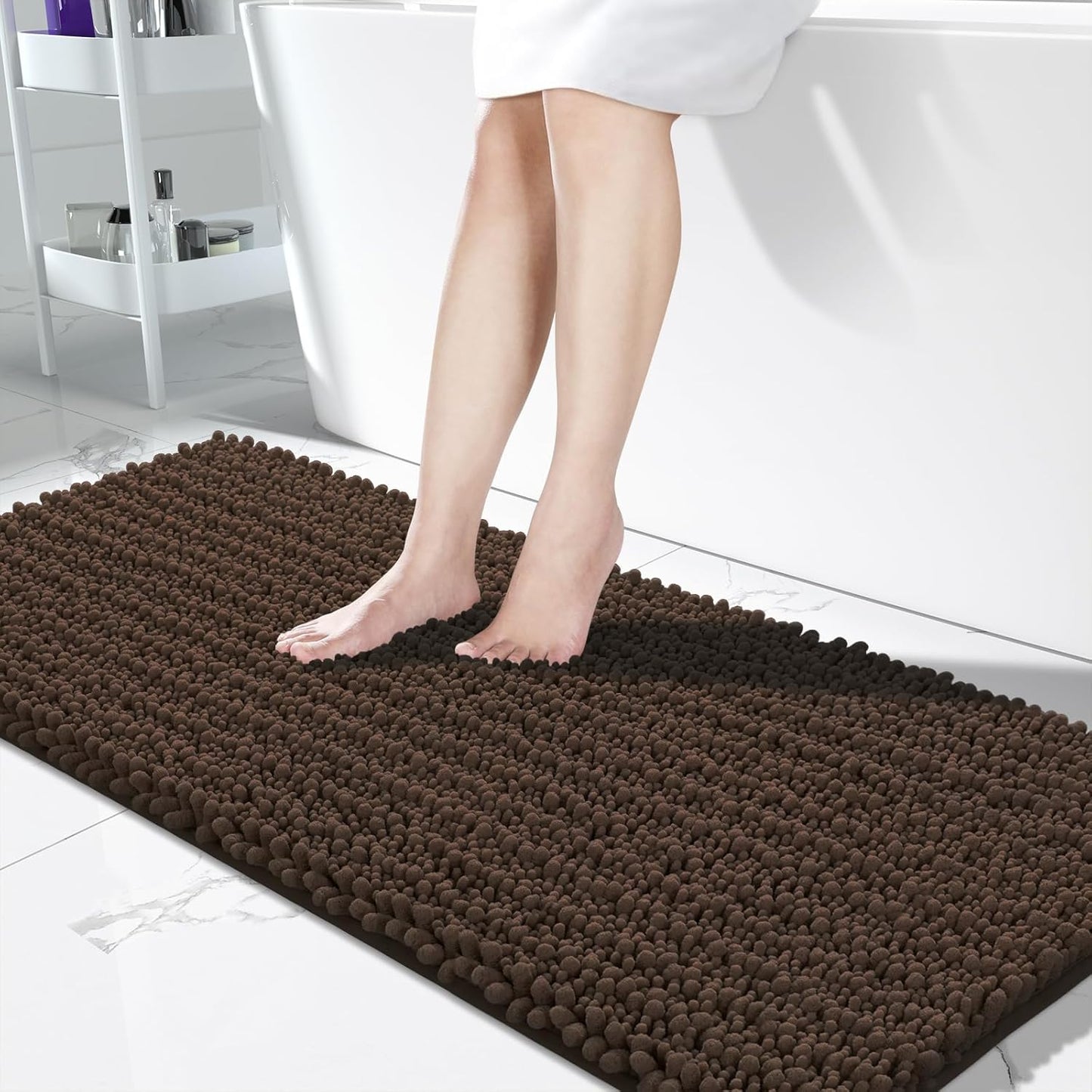 Yimobra Bathroom Runner Rug 60x24 Inch - Soft Non Slip Chenille