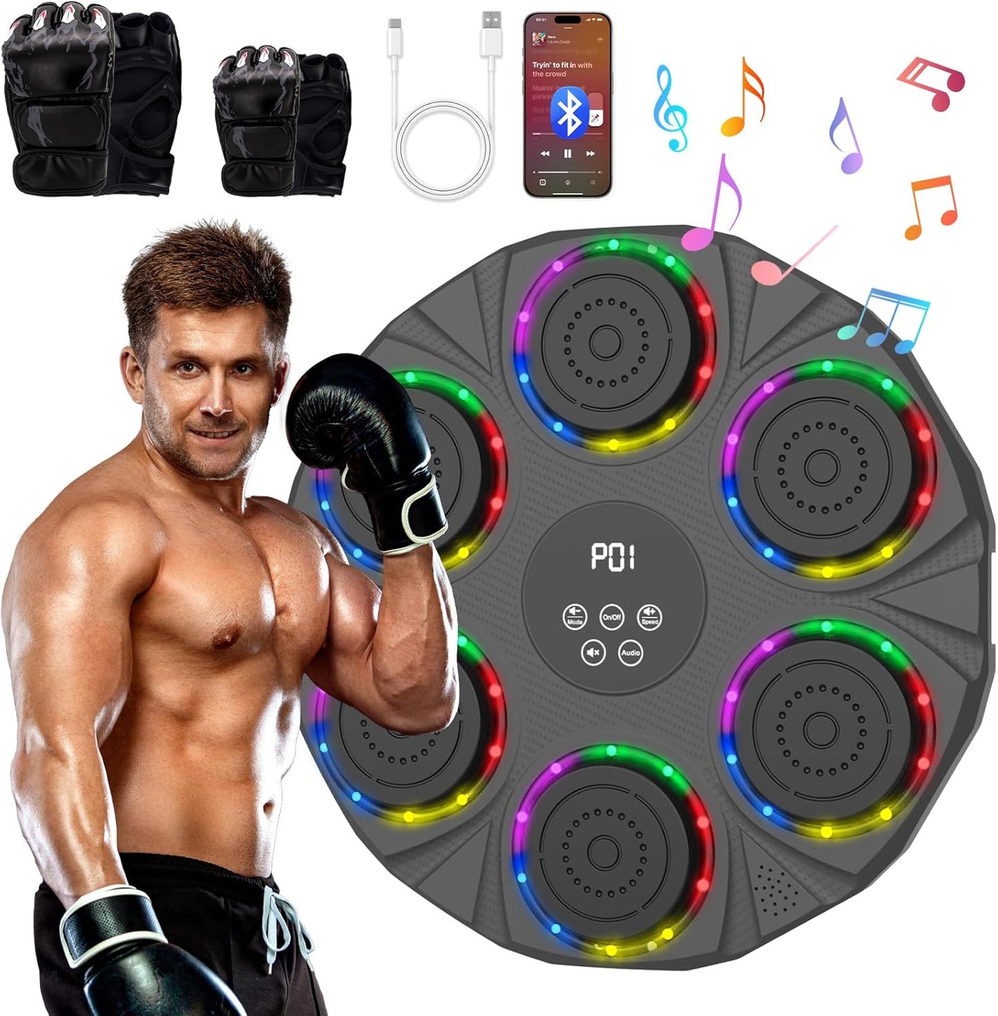 Smart Bluetooth Wall Mounted Boxing Machine - GUKANUYI