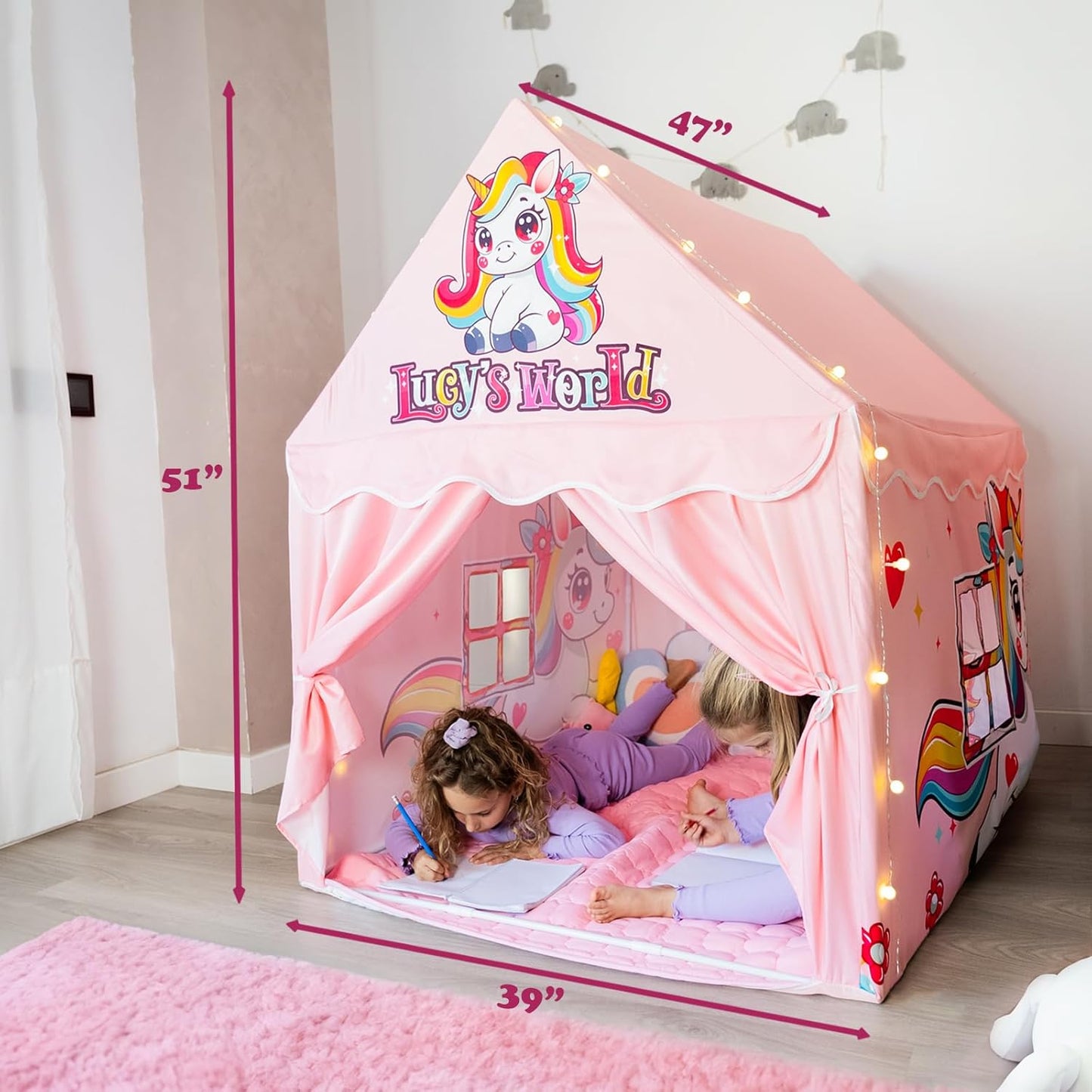 Enchanting Pink Unicorn Castle Tent for Magical Play