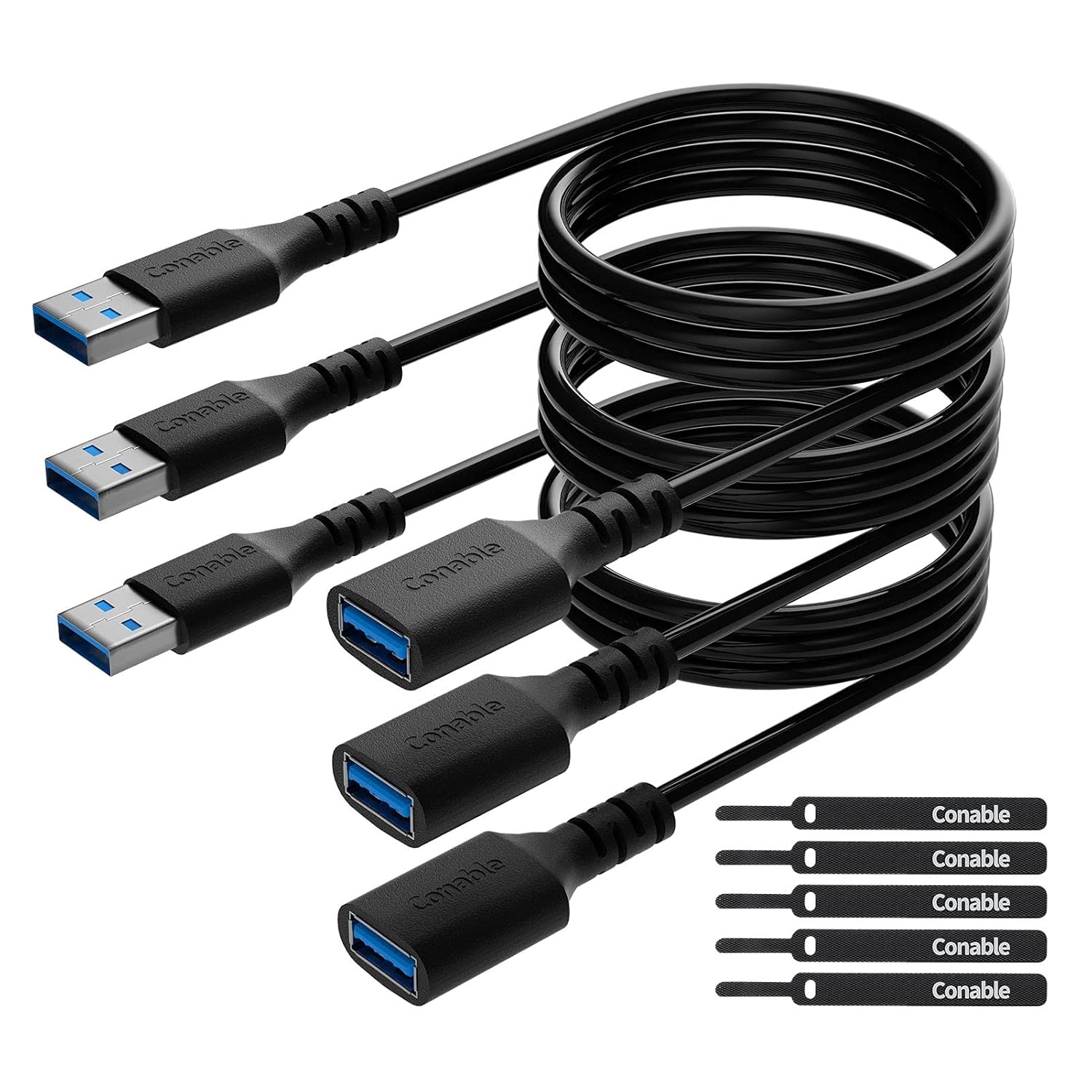 High-Speed USB Extender Pack with Cable Ties