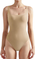 Trendy SUUKSESS Women's Square Neck Thong Bodysuit for Events