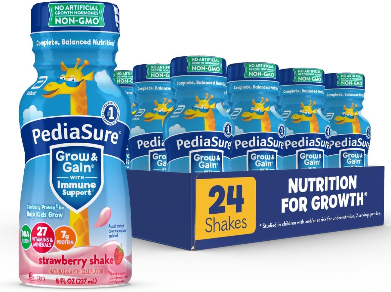 PediaSure Grow & Gain Nutritional Shake for Kids, Strawberry Flavor