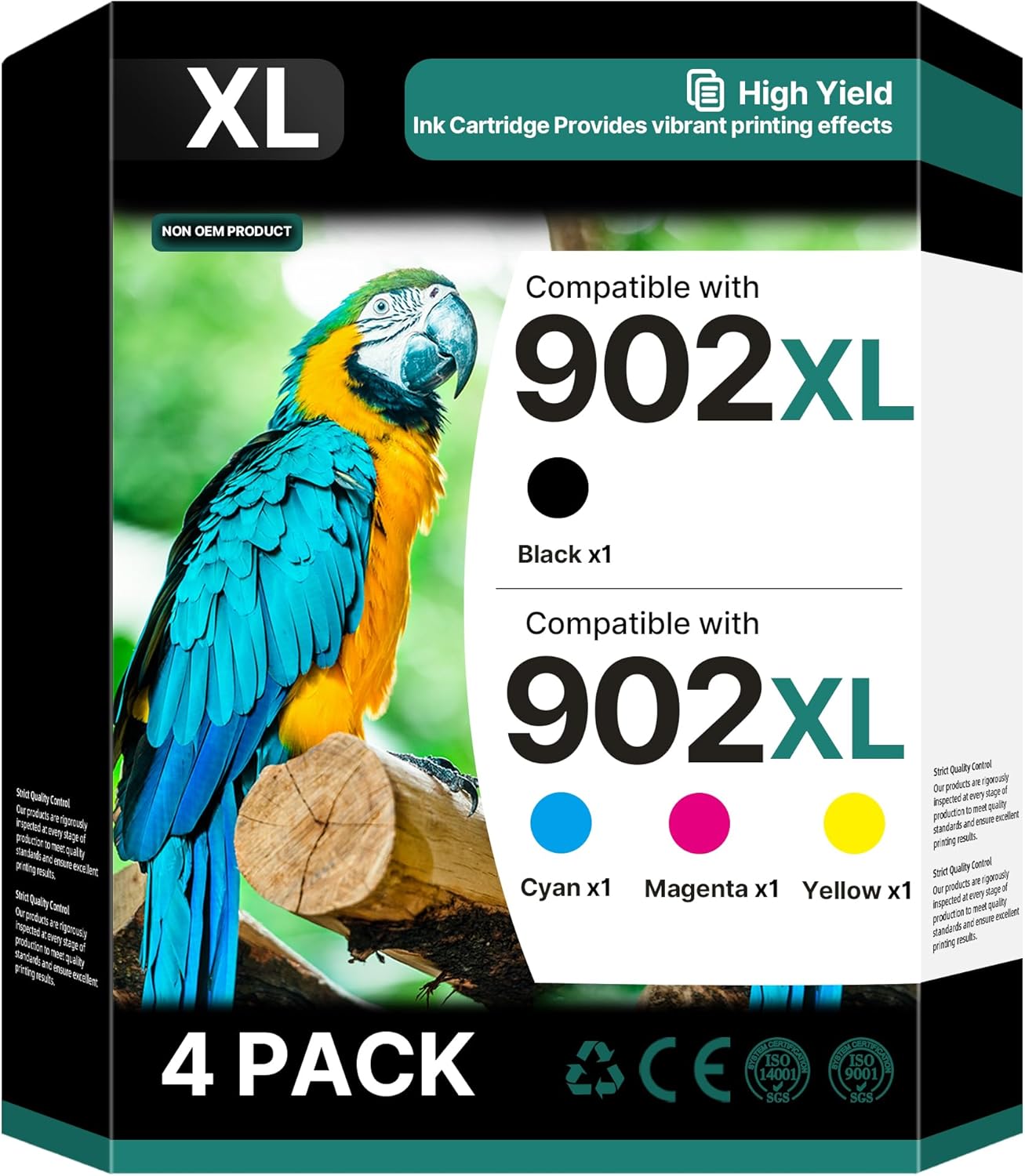902XL Ink Cartridges High Yield Replacement for HP Printers