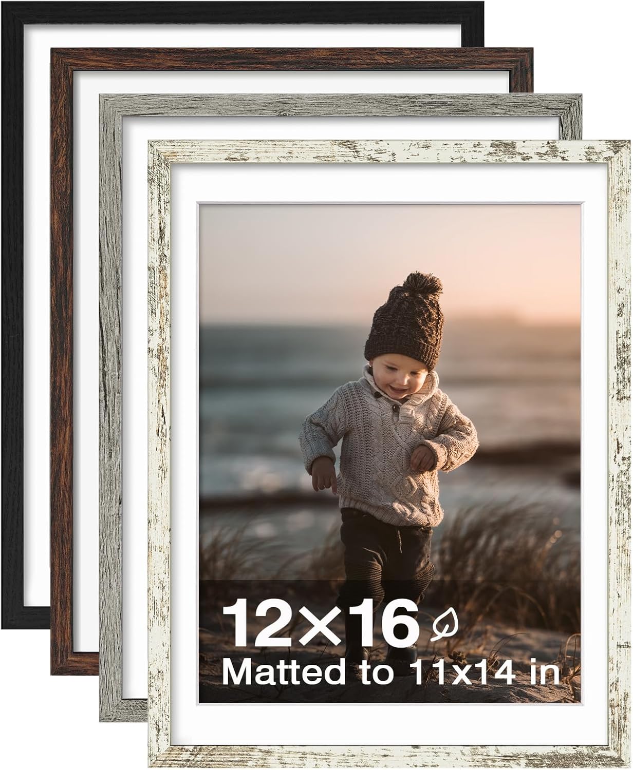 KINLINK 12x16 Picture Frame Set of 4 for Art Wall Display