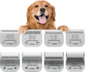 8 Pack Detachable Pet Dog Grooming Ceramic Blades Set - Precision Cuts