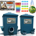 Automatic Port Chicken Feeder and Cup Waterer Set - No Waste 3 Gal/16