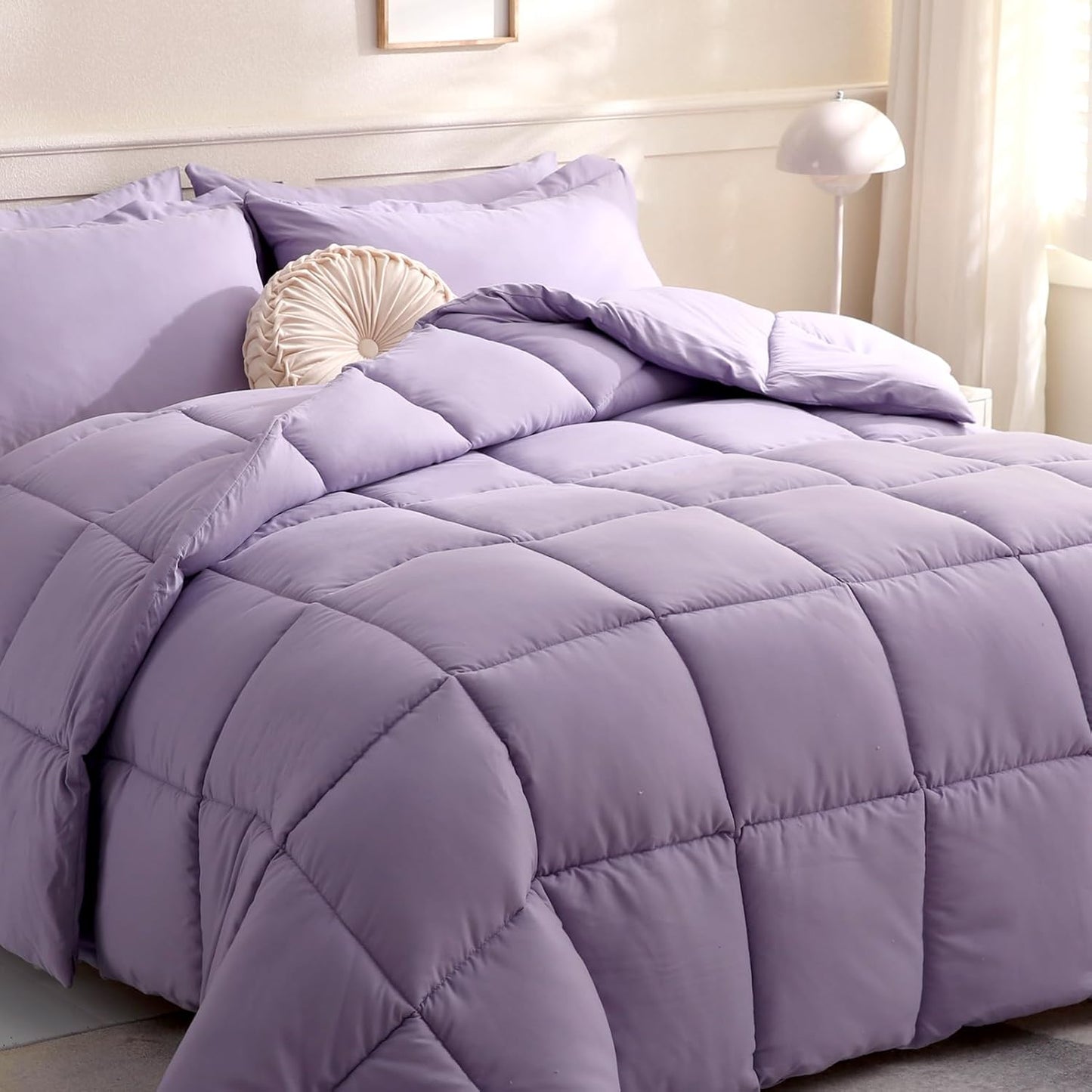 DOWNCOOL Oversized King Size Comforter in Light Purple Color