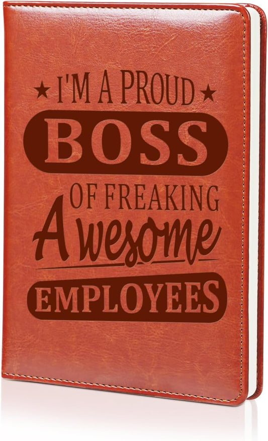 Boss's Day Gift: LBWCER Boss A5 Leather Notebook