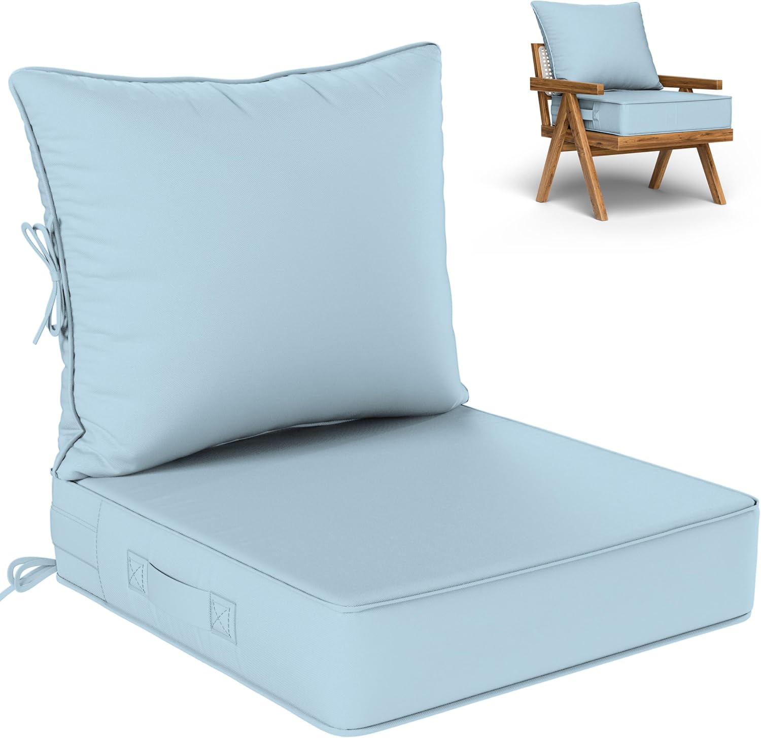 Outdoor Seat Cushion Set for Patio Furniture - Waterproof & Durable