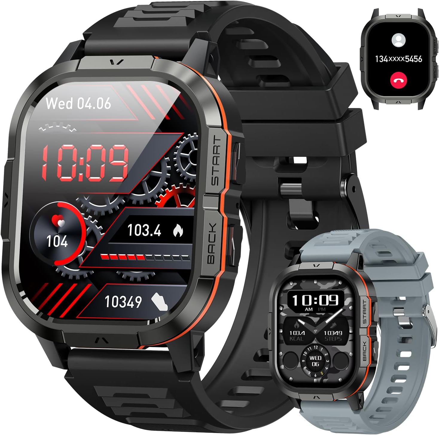 Smart Watch for Men Fitness Tracker with Heart Rate Monitor