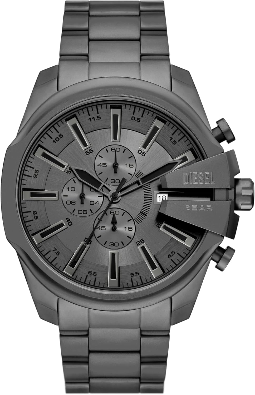 Diesel Mega Chief Stainless Steel Men's Watch with Chronograph