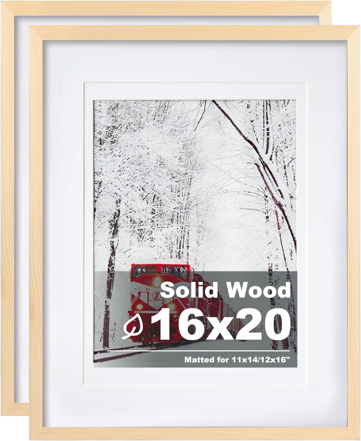 16x20 Poster Frame Set of 2 Solid Wood Frames for Pictures