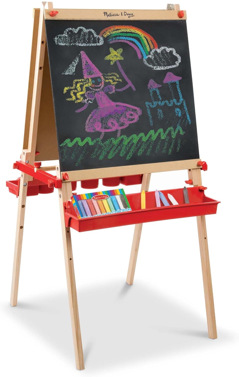 Melissa & Doug Deluxe Magnetic Standing Art Easel for Kids