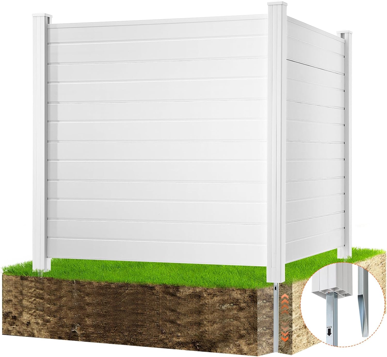 VEVOR 50 Vinyl Privacy Fence - Multi-Use Outdoor Panel
