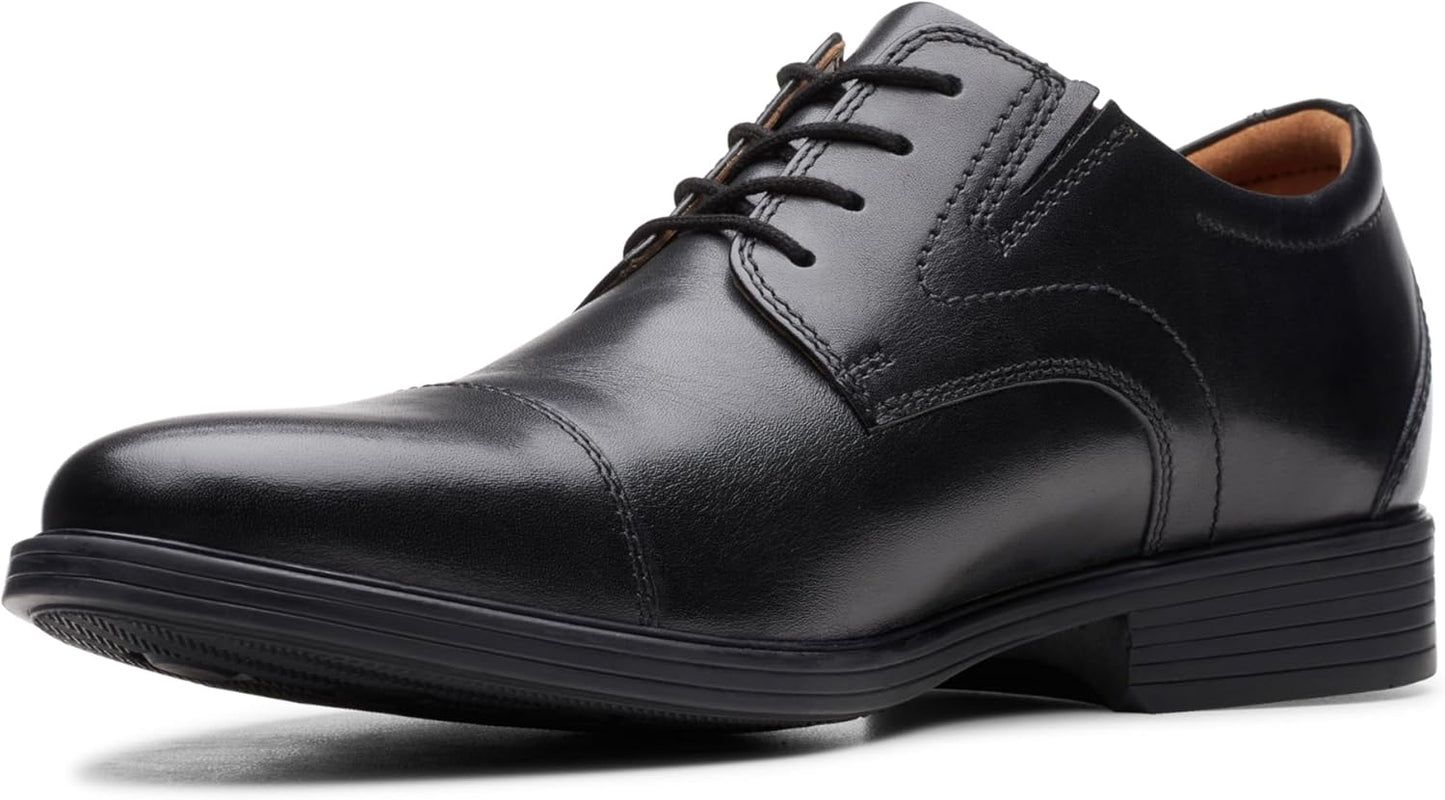 Clarks Mens Whiddon Cap Lace-Up Oxford for Comfort and Style