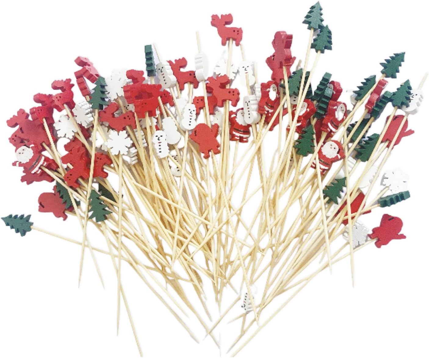 Snowflake & Tree Christmas Cocktail Picks Party Set