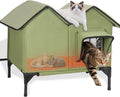 Insulated Large Heated Cat House for Winter Outdoor Comfort