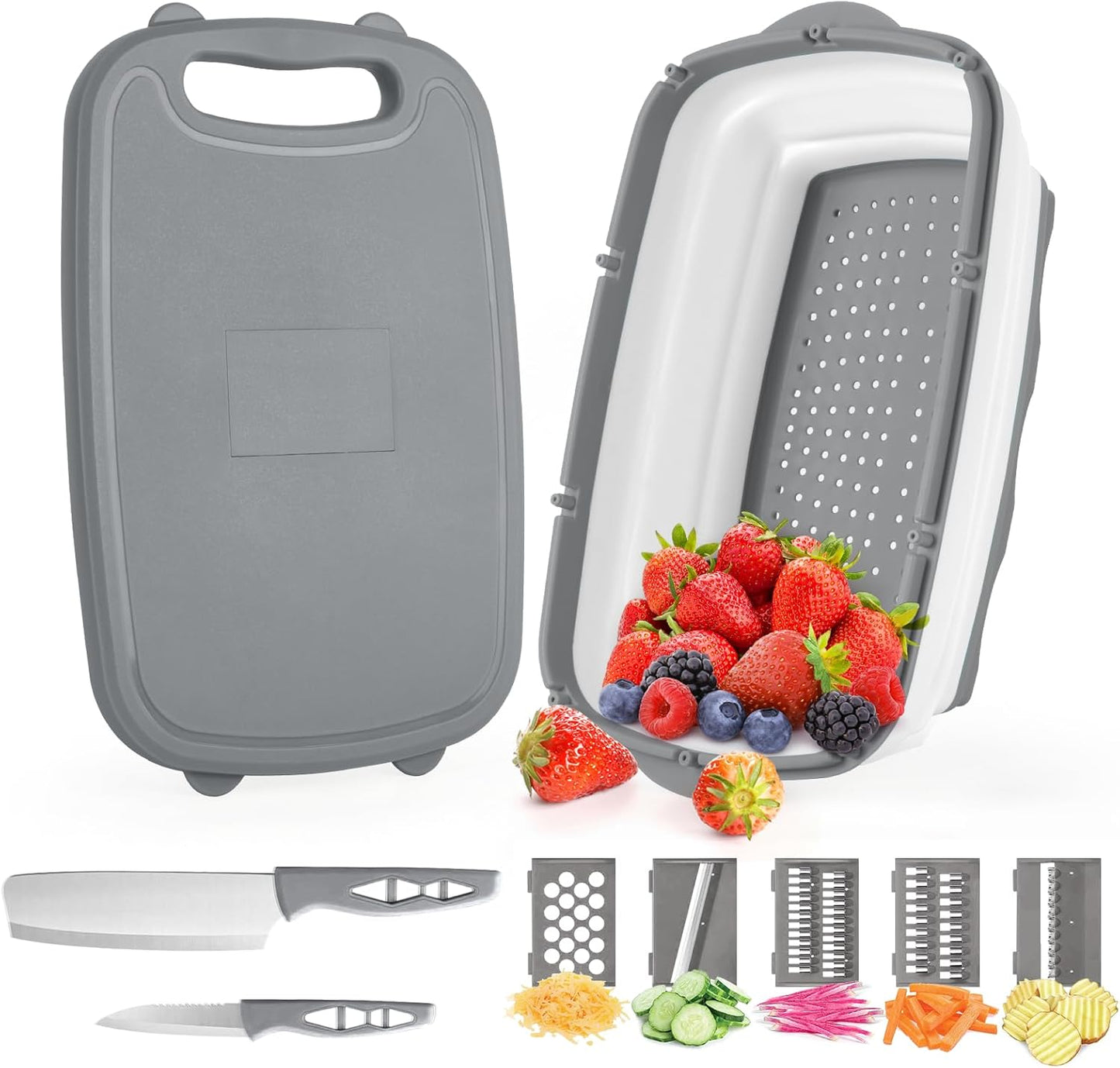 9-in-1 Collapsible Camping Chopping Board