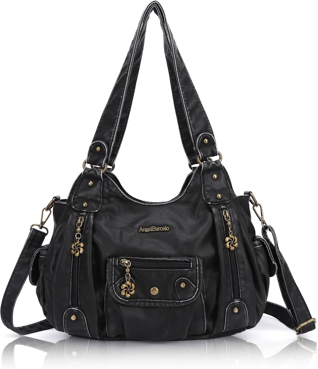 Stylish Soft PU Leather Shoulder Bag for Women by Angel Barcelo