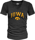 Iowa Hawkeyes Women's V Neck Confetti T Shirt - Comfortable Game Day