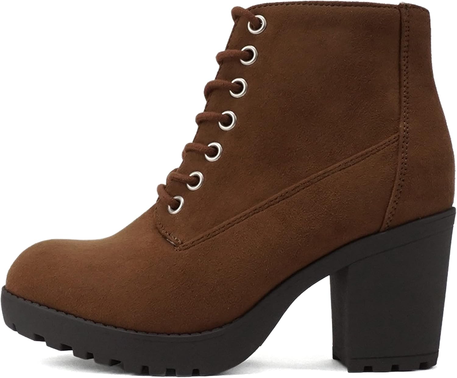 Soda Second Lug Sole Chunky Heel Combat Ankle Bootie Review