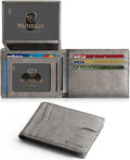 RUNBOX Wallet for Men Slim Rfid Leather 2 ID Window - Large Capacity 6