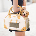 Dog Carrier Cat Carrier Foldable PU Leather Pet Purse - Medium