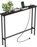 39 Inch Sofa Table with Power Outlets & USB Ports for Living Room