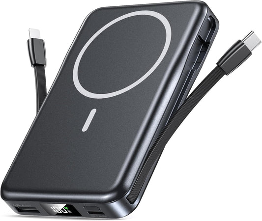 Aobbow 5-in-1 Magsafe 10000mAh Power Bank - Fast Charge & Slim Design