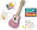 Loog Wood Soprano Ukulele for Kids & Beginners in Pink Color