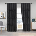 Thermal Insulated Blackout Window Curtains with Butterfly Flowers