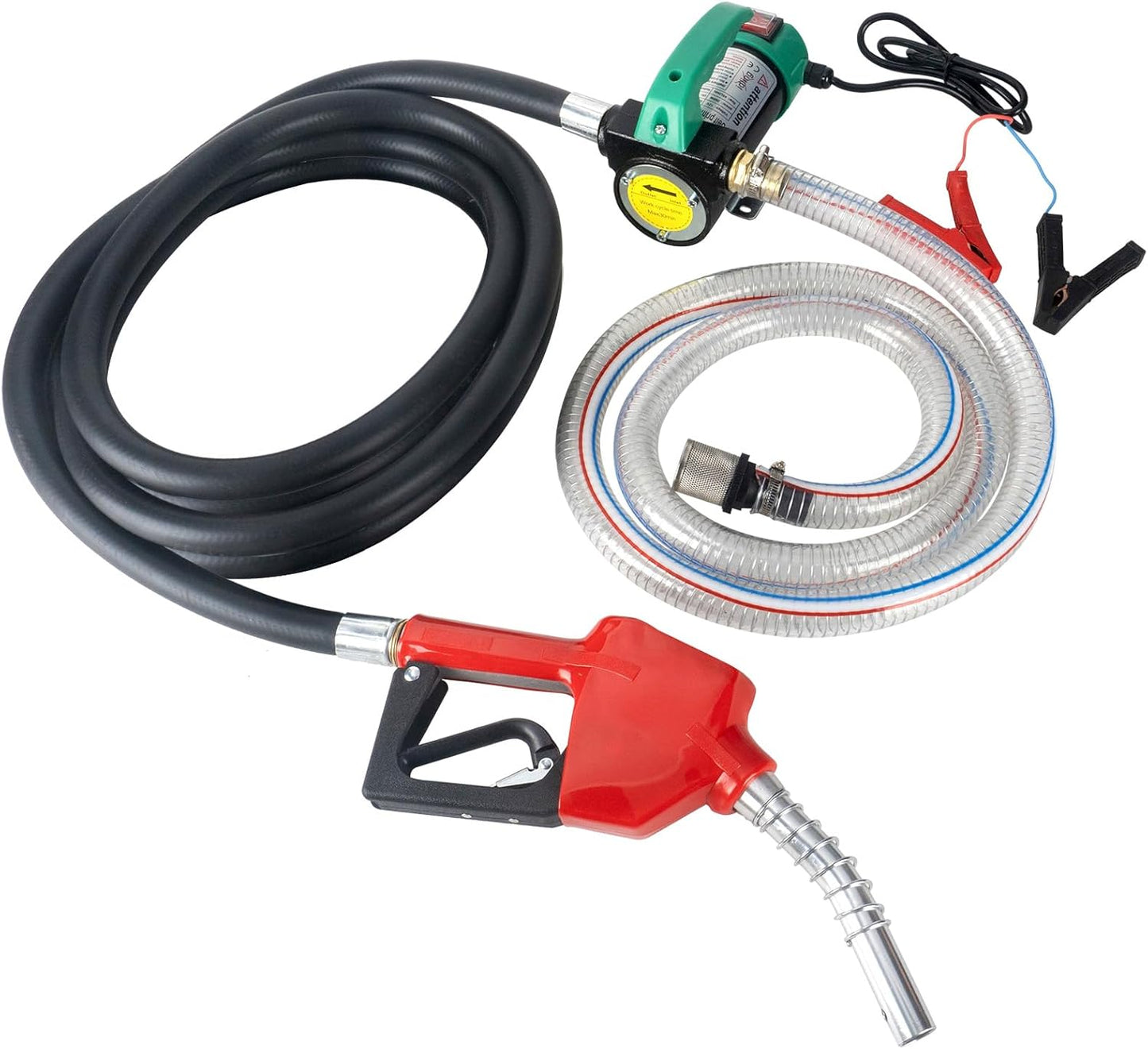 AIGMISON Diesel Transfer Pump with Auto Shut-off Nozzle and Hoses
