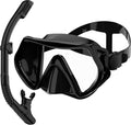Snorkeling Gear for Adults Panoramic Dry Snorkel Set - Clear View